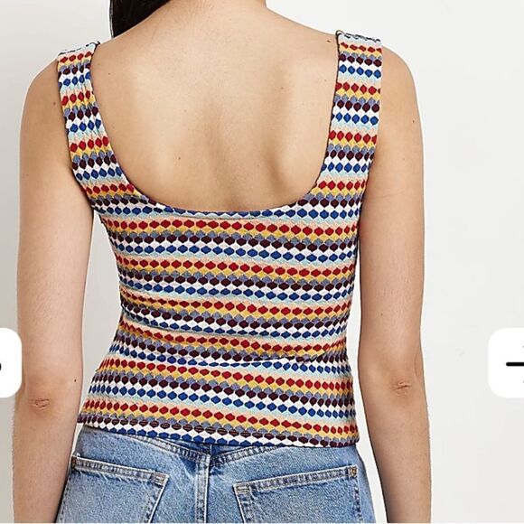 RIVER‎ ISLAND BLUE STRIPE CUT OUT TOP 6 NWT - Picture 2 of 7
